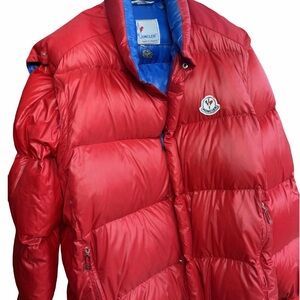 Moncler Vintage 80’s /90’s Red Down Puffer Jacket L Men's Very Good Condition